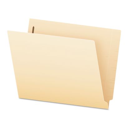 SmartShield End Tab Fastener Folders, 1 Fastener, Letter Size, Manila Exterior, 50/Box1