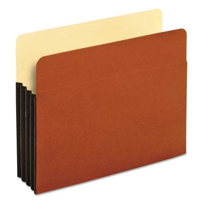 File Pocket with Tyvek, 3.5" Expansion, Letter Size, Redrope, 10/Box1