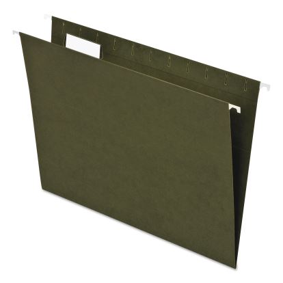 Earthwise by Pendaflex 100% Recycled Colored Hanging File Folders, Letter Size, 1/5-Cut Tabs, Green, 25/Box1