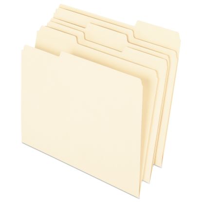 Earthwise by Pendaflex 100% Recycled Manila File Folder, 1/3-Cut Tabs: Assorted, Letter, 0.75" Expansion, Manila, 100/Box1