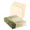 Earthwise by Pendaflex 100% Recycled Manila File Folder, 1/3-Cut Tabs: Assorted, Letter, 0.75" Expansion, Manila, 100/Box2