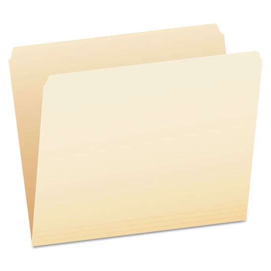 Manila File Folders, Straight Tabs, Letter Size, 0.75" Expansion, Manila, 100/Box1