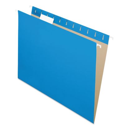 Colored Hanging Folders, Letter Size, 1/5-Cut Tabs, Blue, 25/Box1