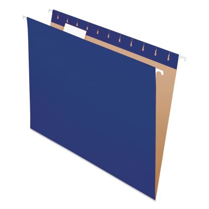 Colored Hanging Folders, Letter Size, 1/5-Cut Tabs, Navy, 25/Box1