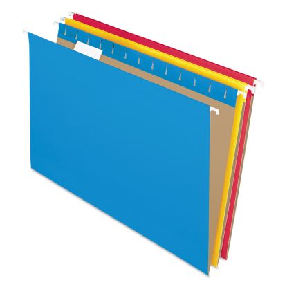 Colored Hanging Folders, Legal Size, 1/5-Cut Tabs, Assorted Colors, 25/Box1