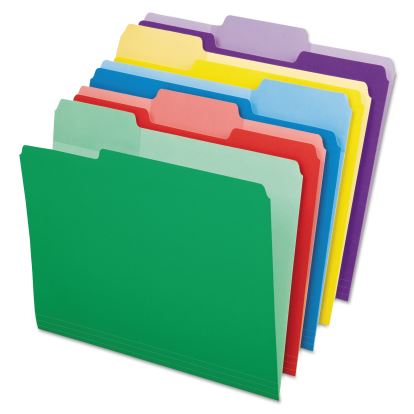 File Folders with Erasable Tabs, 1/3-Cut Tabs: Assorted, Letter Size, Assorted Colors, 30/Pack1