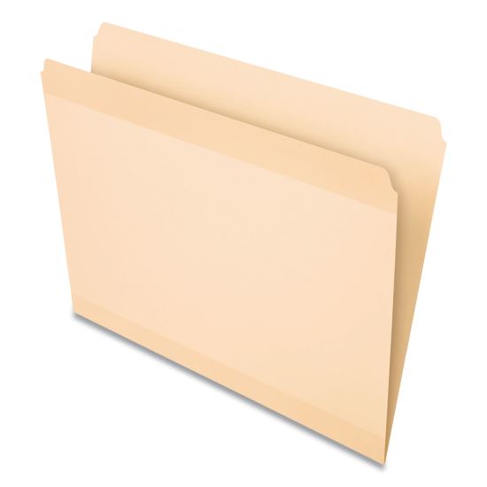 Poly Reinforced File Folder, Straight Tabs, Letter Size, Manila, 24/Pack1