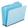 Pressboard Expanding File Folders, 1/3-Cut Tabs: Assorted, Letter Size, 1" Expansion, Blue, 25/Box2