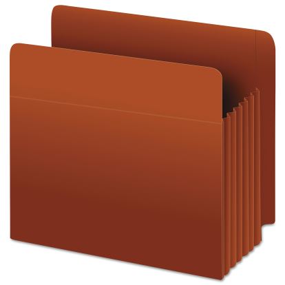 Heavy-Duty End Tab File Pockets, 5.25" Expansion, Letter Size, Red Fiber, 10/Box1