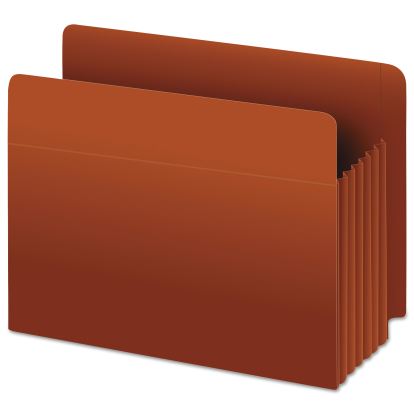 Heavy-Duty End Tab File Pockets, 3.5" Expansion, Legal Size, Red Fiber, 10/Box1