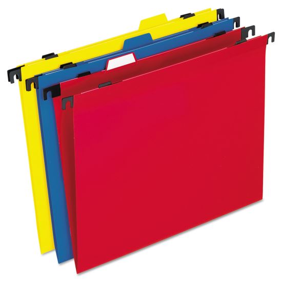 2-in-1 Colored Poly Folders with Built-in Tabs, Letter Size, 1/3-Cut Tab, Assorted, 10/Pack1