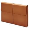 Expanding Wallet, 3.5" Expansion, 1 Section, Elastic Cord Closure, Tabloid Size, Brown2