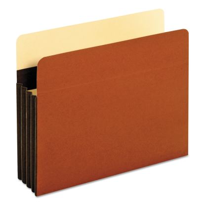 Heavy-Duty File Pockets, 3.5" Expansion, Letter Size, Redrope, 25/Box1
