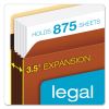 Heavy-Duty File Pockets, 3.5" Expansion, Legal Size, Redrope, 25/Box2