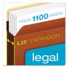 Heavy-Duty File Pockets, 5.25" Expansion, Legal Size, Redrope, 10/Box2