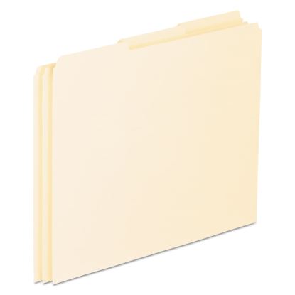 Blank Top Tab File Guides, 1/3-Cut Top Tab, Blank, 8.5 x 11, Manila, 100/Box1