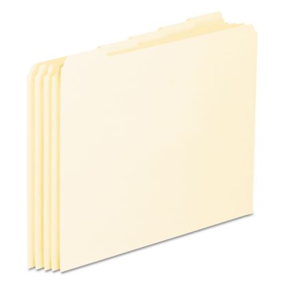 Blank Top Tab File Guides, 1/5-Cut Top Tab, Blank, 8.5 x 11, Manila, 100/Box1