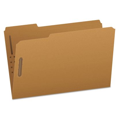 Kraft Fastener Folders, 1/3-Cut Tabs: Assorted, 2 Fasteners, Legal Size, Kraft Exterior, 50/Box1