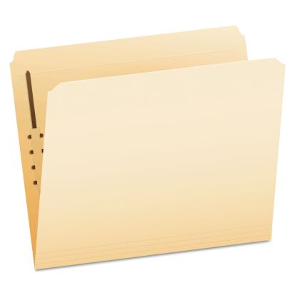 Manila Fastener Folders, Straight Tab, 1 Fastener, Letter Size, Manila Exterior, 50/Box1