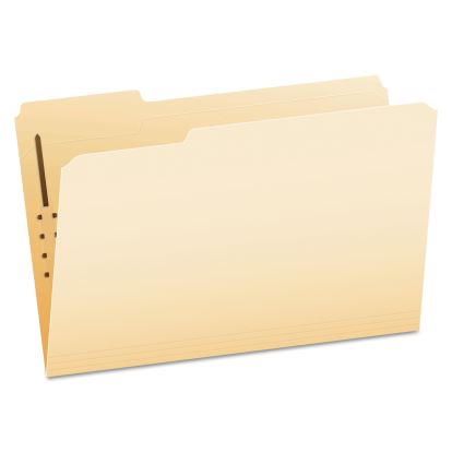 Manila Fastener Folders, 1/3-Cut Tabs: Assorted, 1 Fastener, Legal Size, Manila Exterior, 50/Box1