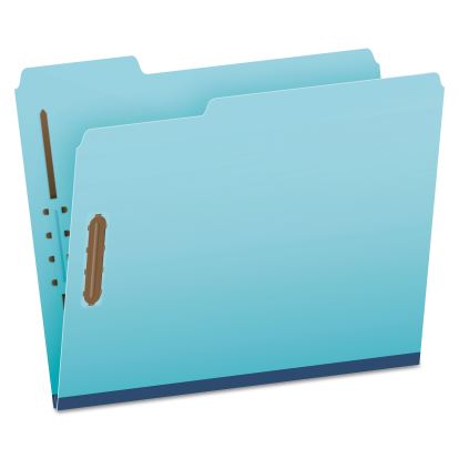 Heavy-Duty Pressboard Folders w/ Embossed Fasteners, Letter Size, Blue, 25/Box1