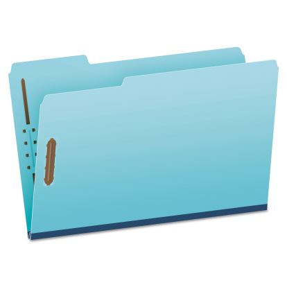 Heavy-Duty Pressboard Folders with Embossed Fasteners, Legal Size, Blue, 25/Box1
