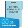 Heavy-Duty Pressboard Folders with Embossed Fasteners, Legal Size, Blue, 25/Box2