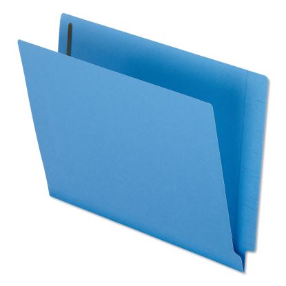 Colored Reinforced End Tab Fastener Folders, 2 Fasteners, Letter Size, Blue Exterior, 50/Box1
