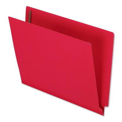 Colored Reinforced End Tab Fastener Folders, 2 Fasteners, Letter Size, Red Exterior, 50/Box1