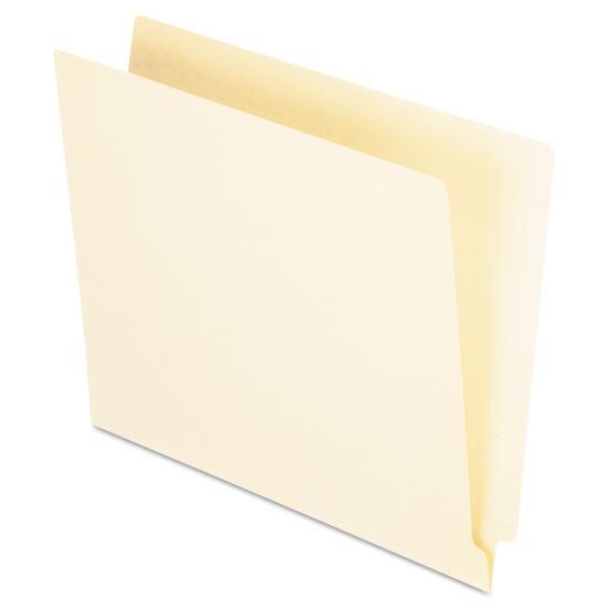 Manila End Tab Folders, 9.5" High Front, Straight 1-Ply Tabs, Letter Size, Manila, 100/Box1