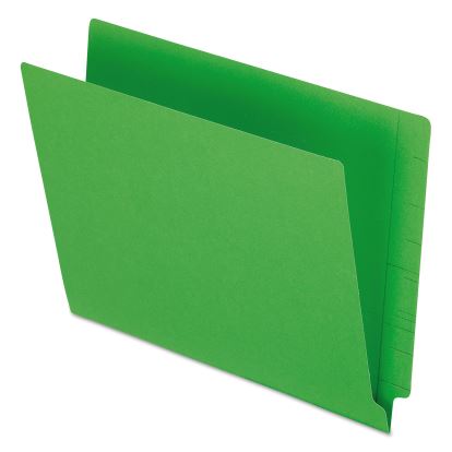 Colored End Tab Folders with Reinforced Double-Ply Straight Cut Tabs, Letter Size, 0.75" Expansion, Green, 100/Box1