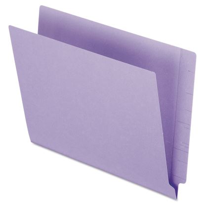 Colored End Tab Folders with Reinforced Double-Ply Straight Cut Tabs, Letter Size, 0.75" Expansion, Purple, 100/Box1