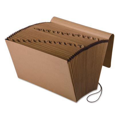 Kraft Indexed Expanding File, 31 Sections, Elastic Cord Closure, 1/15-Cut Tabs, Legal Size, Brown1