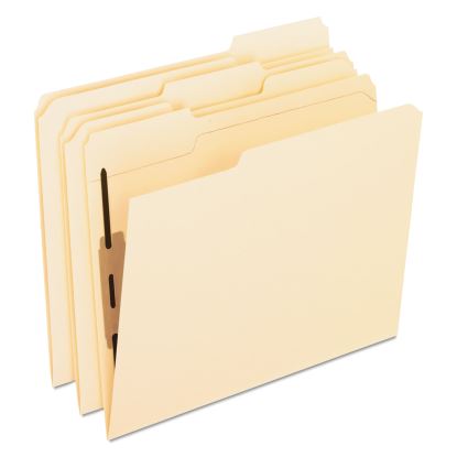 Manila Fastener Folders with Bonded Lesspace Fasteners, 2 Fasteners, Letter Size, Manila Exterior, 50/Box1