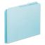 Blank Top Tab File Guides, 1/3-Cut Top Tab, Blank, 8.5 x 11, Blue, 100/Box1