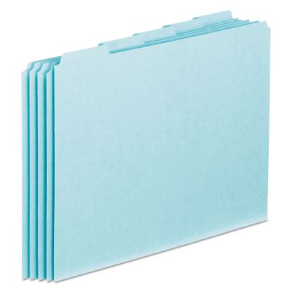 Blank Top Tab File Guides, 1/5-Cut Top Tab, Blank, 8.5 x 11, Blue, 100/Box1