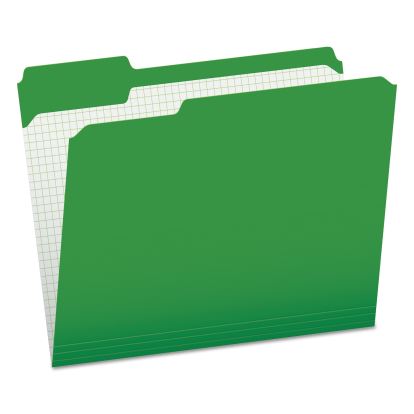 Double-Ply Reinforced Top Tab Colored File Folders, 1/3-Cut Tabs: Assorted, Letter, 0.75" Expansion, Bright Green, 100/Box1