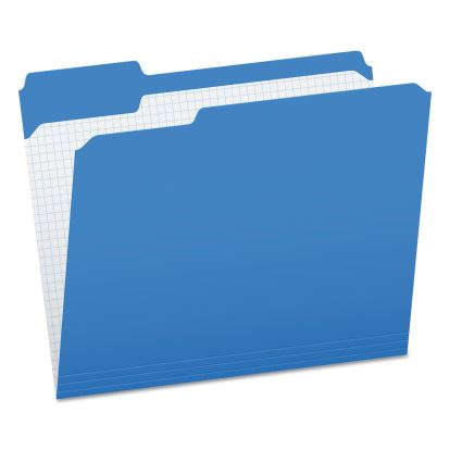 Double-Ply Reinforced Top Tab Colored File Folders, 1/3-Cut Tabs: Assorted, Letter Size, 0.75" Expansion, Blue, 100/Box1
