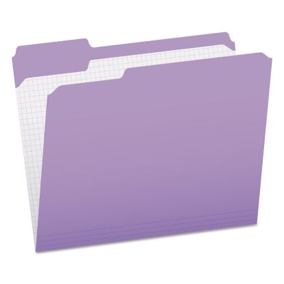 Double-Ply Reinforced Top Tab Colored File Folders, 1/3-Cut Tabs: Assorted, Letter Size, 0.75" Expansion, Lavender, 100/Box1