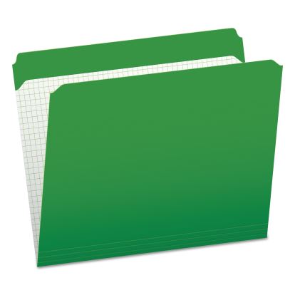 Double-Ply Reinforced Top Tab Colored File Folders, Straight Tabs, Letter Size, 0.75" Expansion, Bright Green, 100/Box1