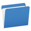 Double-Ply Reinforced Top Tab Colored File Folders, Straight Tabs, Letter Size, 0.75" Expansion, Blue, 100/Box1