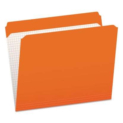 Double-Ply Reinforced Top Tab Colored File Folders, Straight Tabs, Letter Size, 0.75" Expansion, Orange, 100/Box1
