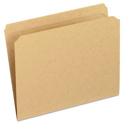 Dark Kraft File Folders with Double-Ply Top, Straight Tabs, Letter Size, 0.75" Expansion, Brown, 100/Box1