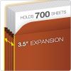 Pocket File, 3.5" Expansion, Letter Size, Red Fiber2