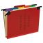 Hanging-Style Personnel Folders, 5 Dividers with 1/5-Cut Tabs, 1/3-Cut Exterior Tabs, Letter Size, Red1