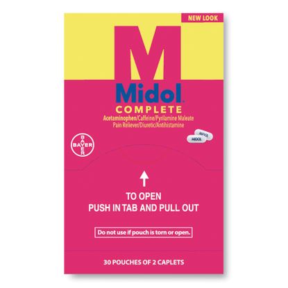Complete Menstrual Caplets, Two-Pack, 30 Packs/Box1