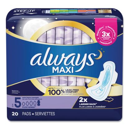 Maxi Pads, Extra Heavy Overnight, 20/Pack1