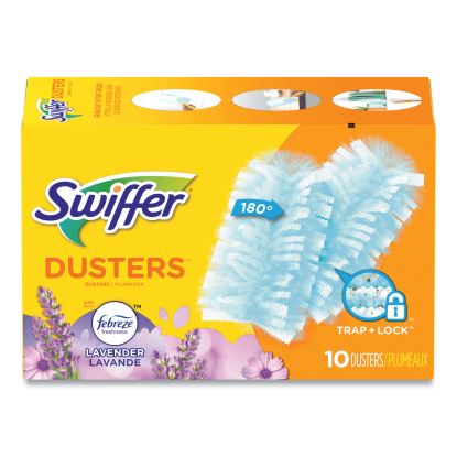 Refill Dusters, DustLock Fiber, Light Blue, Lavender Vanilla Scent,10/Box,4 Boxes/Carton1