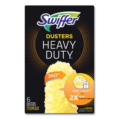 Heavy Duty Dusters Refill, Dust Lock Fiber, Yellow, 6/Box1