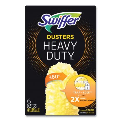 Heavy Duty Dusters Refill, Dust Lock Fiber, Yellow, 6/Box, 4 Boxes/Carton1